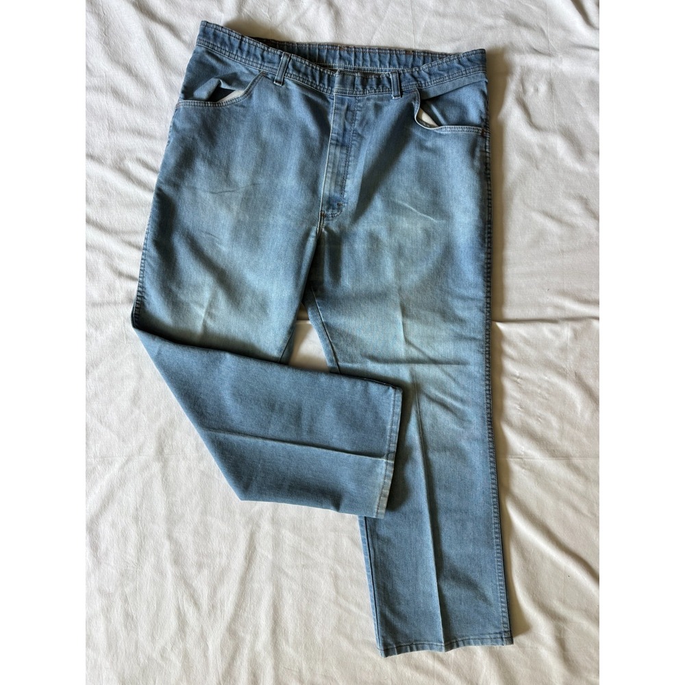 Wrangler Comfort Stretch Mens Jeans 40x29 85498LB Flex Fit Hook Closure Light Wa - Picture 3 of 4